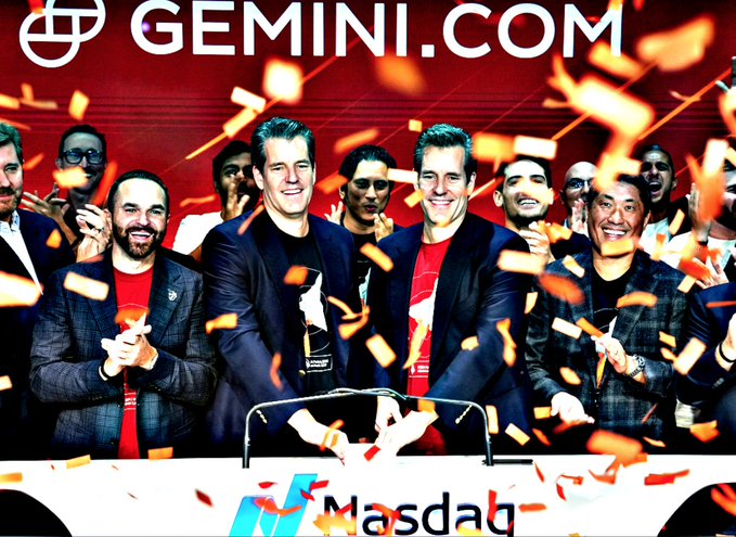 Gemini IPO Surges 32% on Nasdaq Debut, Valued at $4.4 Billion